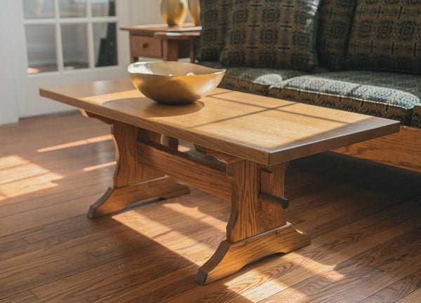 Rectangular Trestle Coffee Table