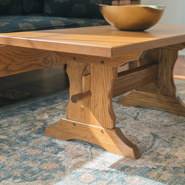 Rectangular Trestle Coffee Table