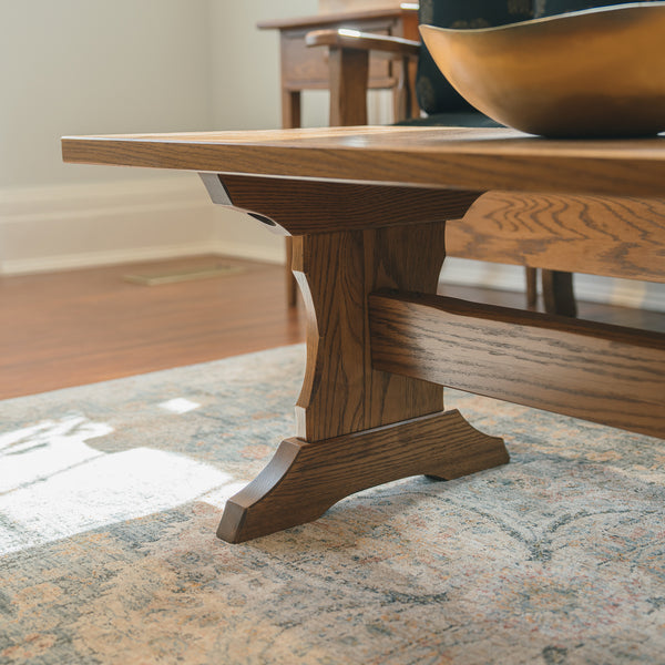 Rectangular Trestle Coffee Table