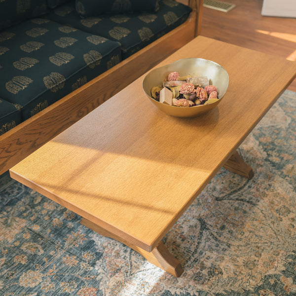 Rectangular Trestle Coffee Table