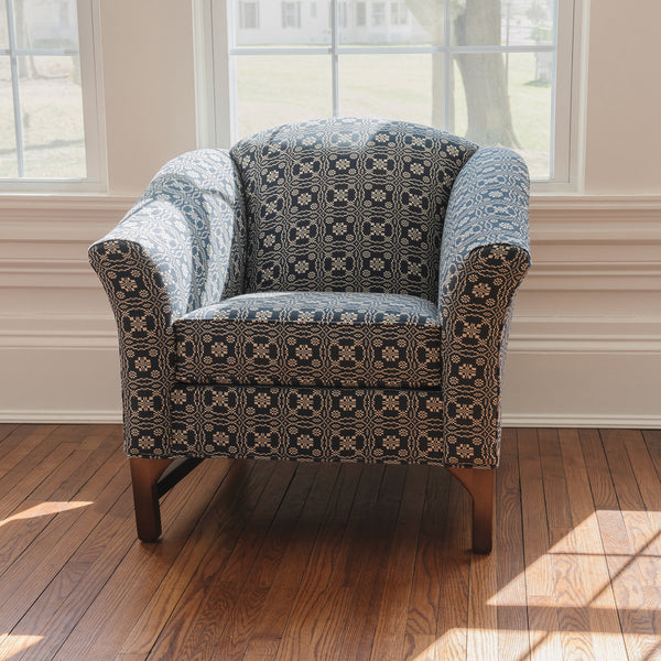 Friendship Upholstered Chair - Navy/White