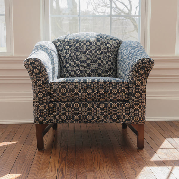 Friendship Upholstered Chair - Navy/White