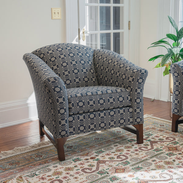 Friendship Upholstered Chair - Navy/White