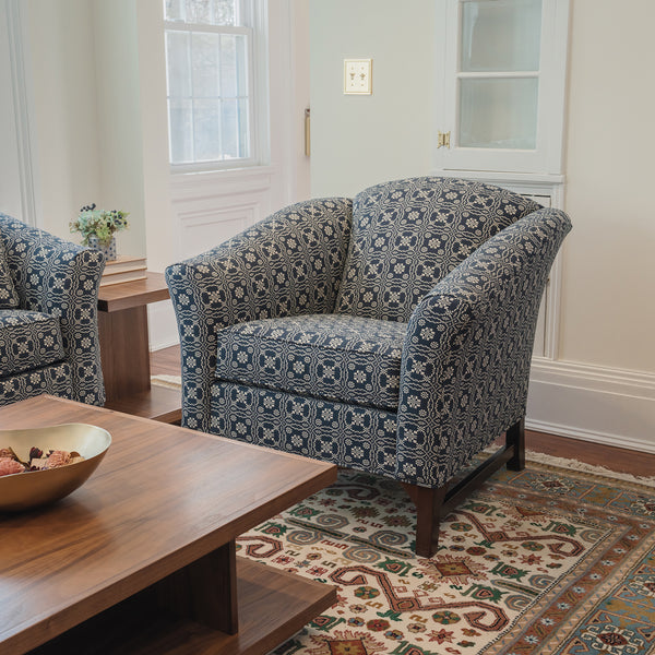 Friendship Upholstered Chair - Navy/White