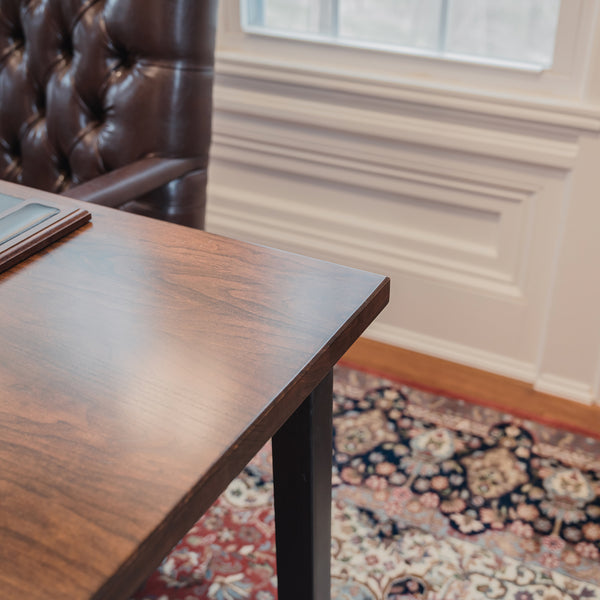 Modern Wood and Steel Writing Desk