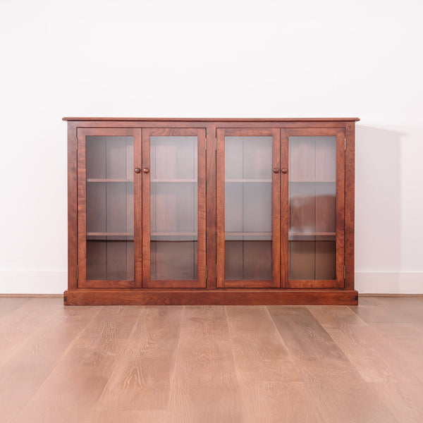 Double Bookcase with Glass Doors