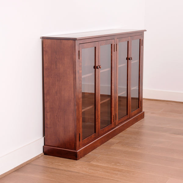 Double Bookcase with Glass Doors