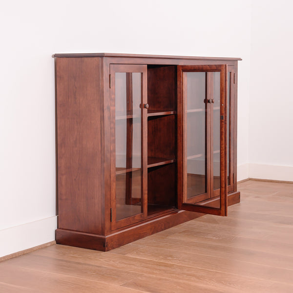 Double Bookcase with Glass Doors