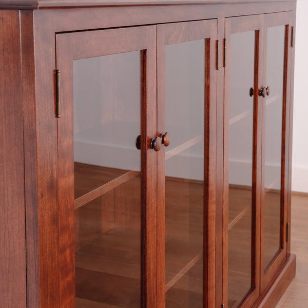 Double Bookcase with Glass Doors