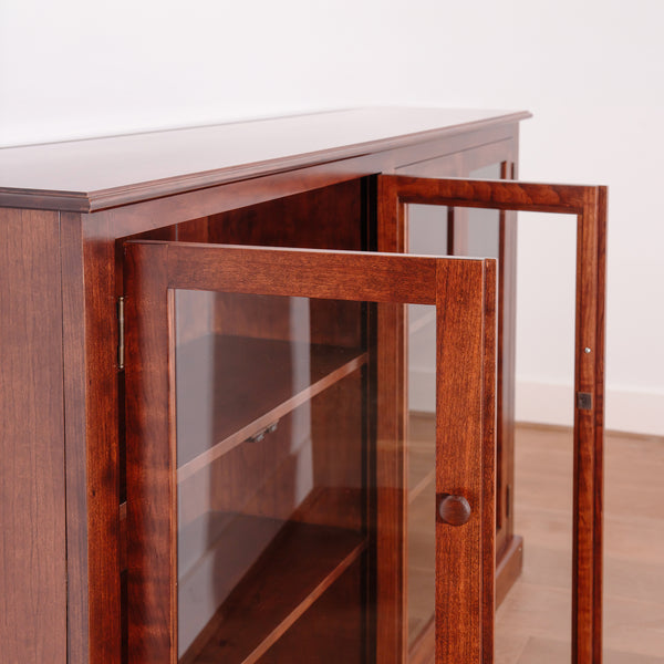 Double Bookcase with Glass Doors