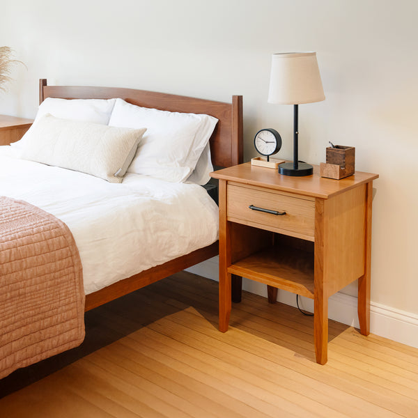 Bedside Table with Tapered Legs