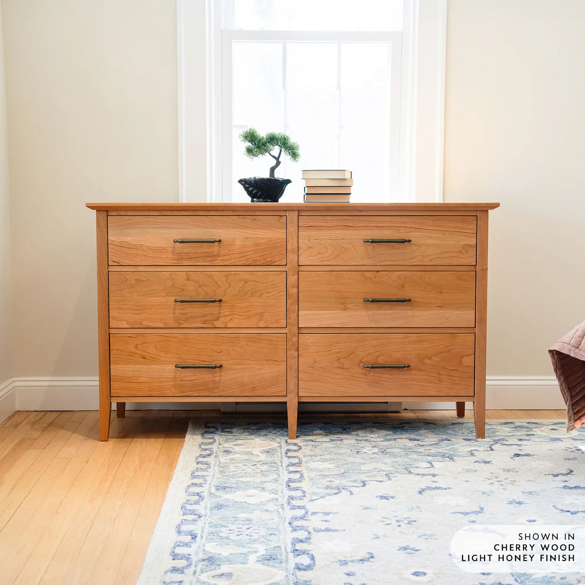 dresser with 6 drawers Keira Solid Wood 6-Drawer Dresser 34"