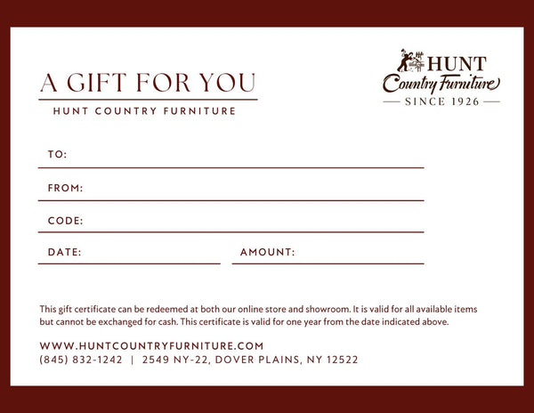 Hunt Country Furniture Gift Certificate