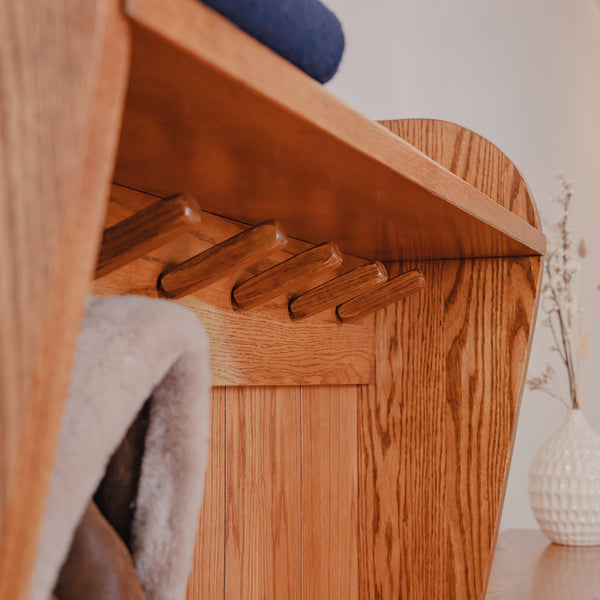 Foyer Bench with Shelf