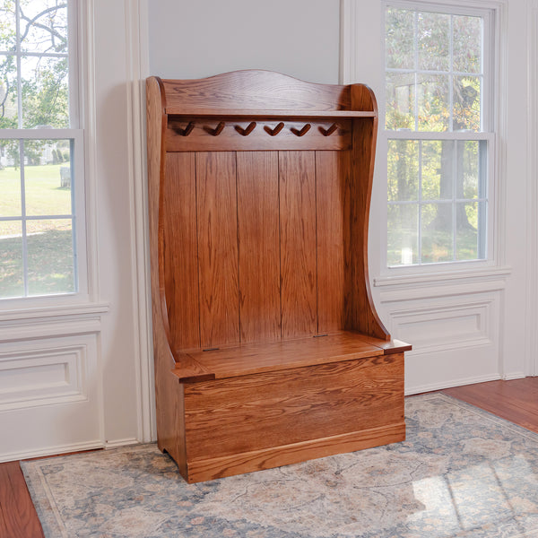 Foyer Bench with Shelf