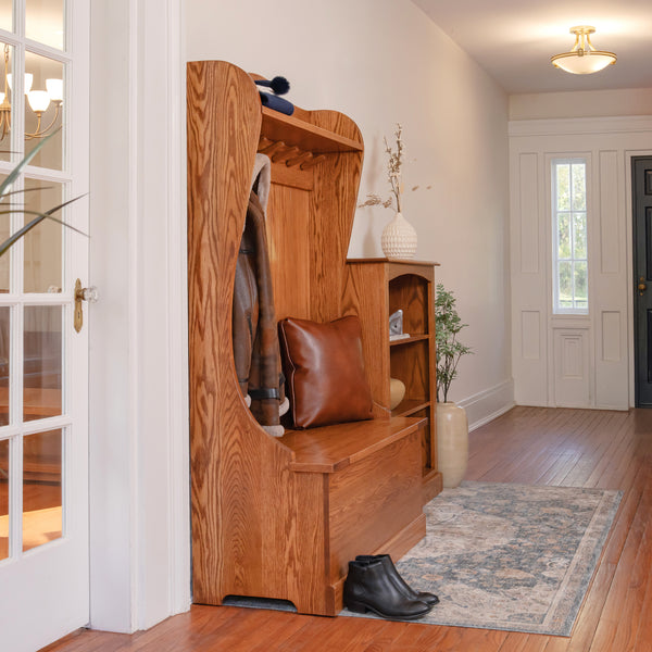 Foyer Bench with Shelf