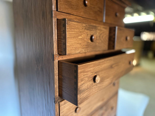 Custom 8 Drawer Chest - Box-Shaved Finish