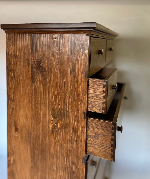 Custom 8 Drawer Chest - Box-Shaved Finish