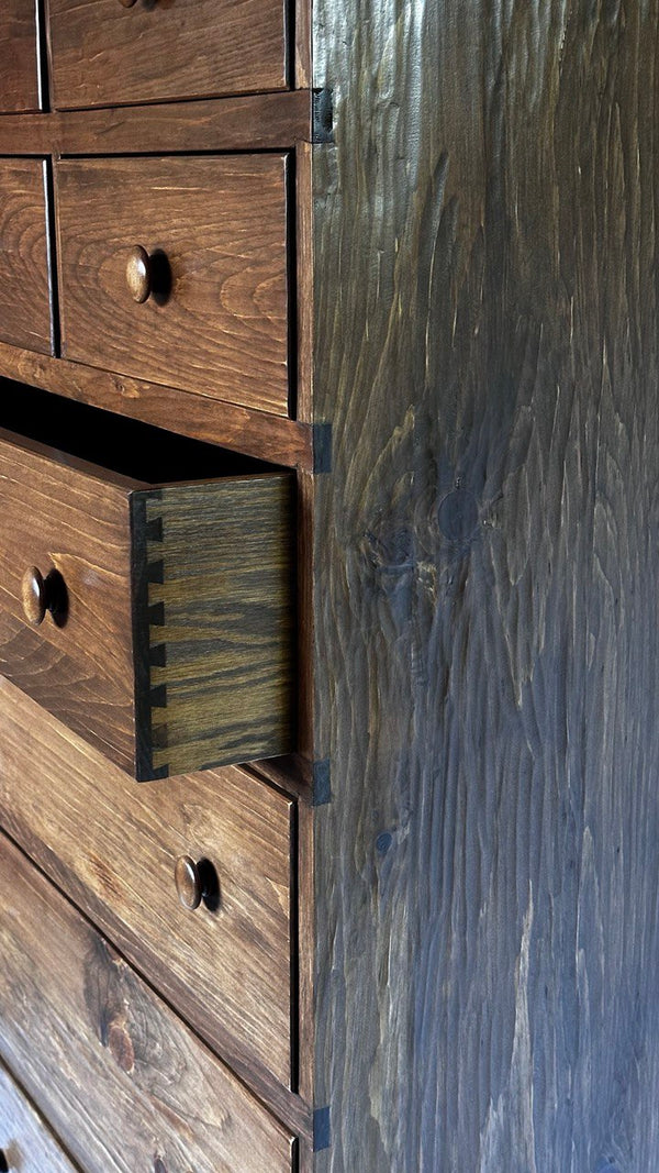 Custom 8 Drawer Chest - Box-Shaved Finish