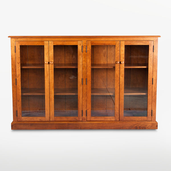 Double Bookcase with Glass Doors