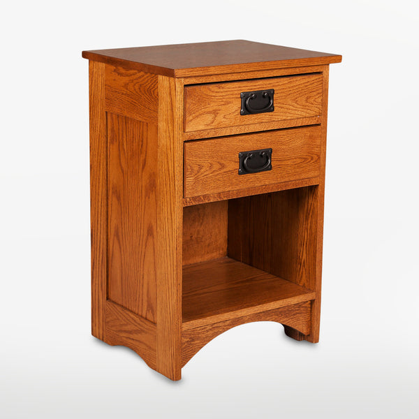 Mission 2 Drawer Bedstand