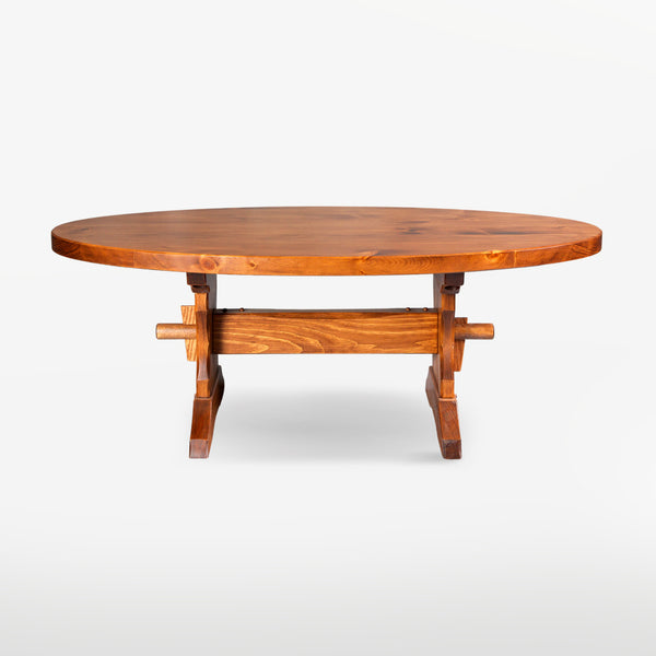 Oval Trestle Coffee Table