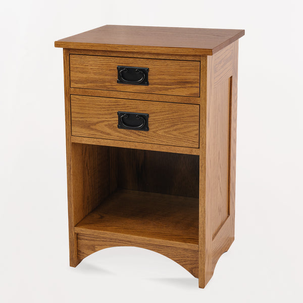 Mission 2 Drawer Bedstand