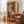Bookcase with Glass Doors and Tapered Leg