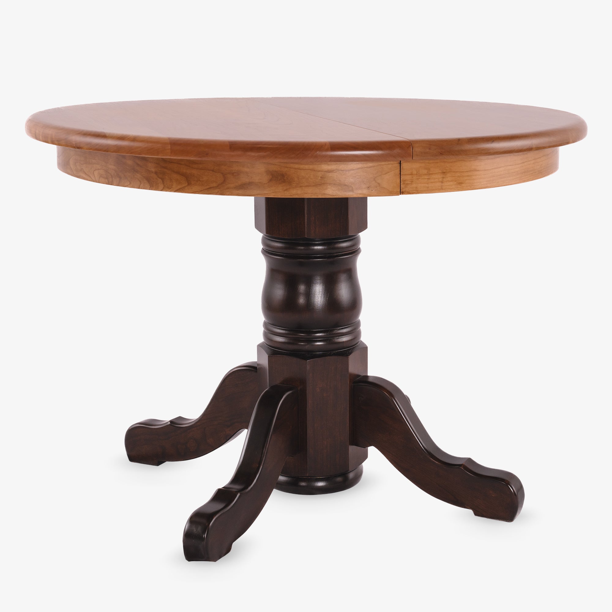 Round Pedestal Extension Table Round Dining Table with Leaf Extension HUNT Country Furniture