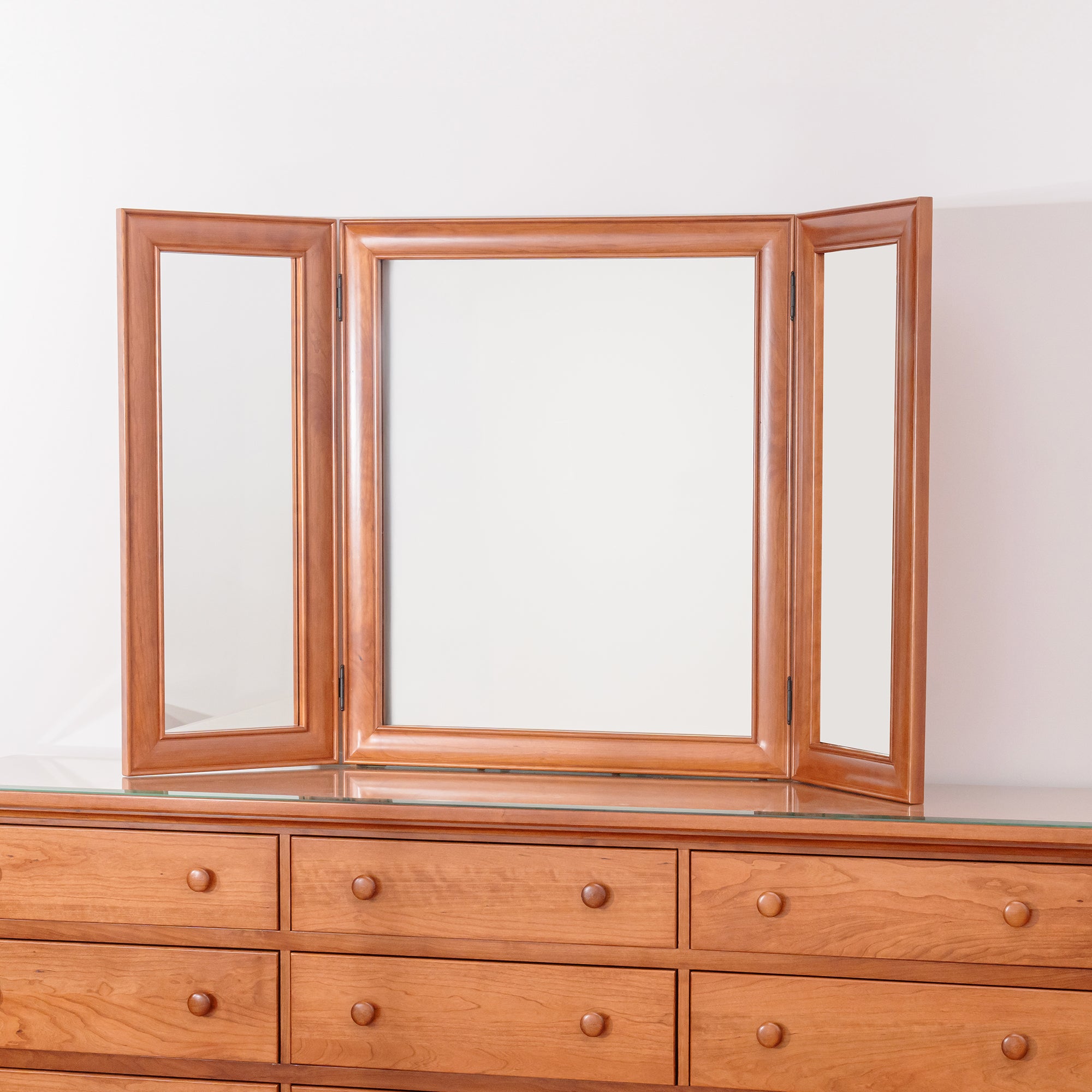 Trifold Bureau Mirror | Vintage Dresser Mirror