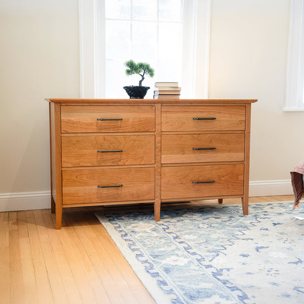6 Drawer Dresser with Tapered Legs (Ready to Ship)