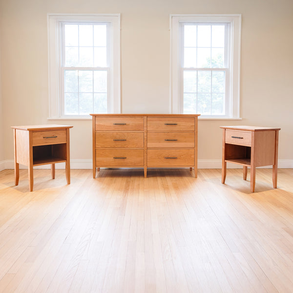 6 Drawer Dresser with Tapered Legs (Ready to Ship)