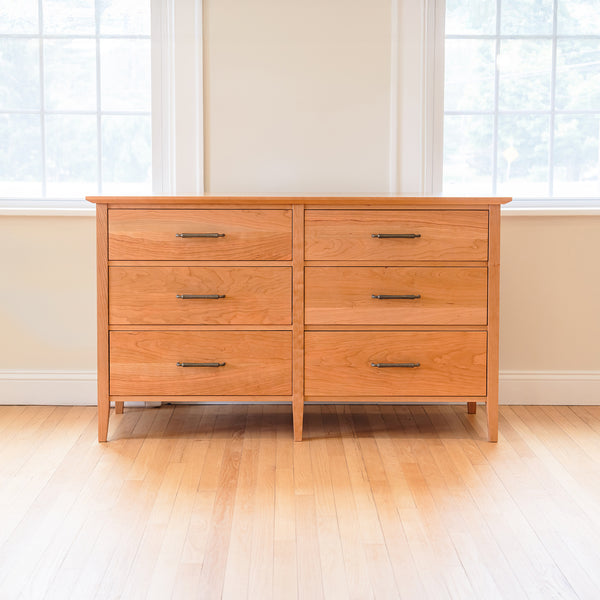 6 Drawer Dresser with Tapered Legs (Ready to Ship)