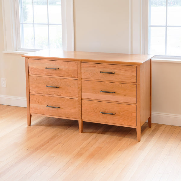 6 Drawer Dresser with Tapered Legs (Ready to Ship)
