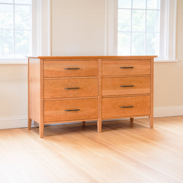 6 Drawer Dresser with Tapered Legs (Ready to Ship)