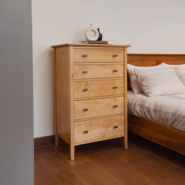 5 Drawer Dresser with Tapered Legs