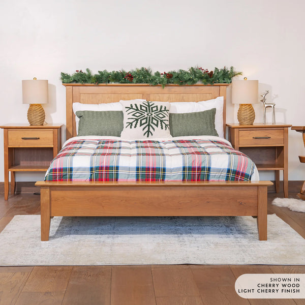 Flat Panel Bed with Low Footboard