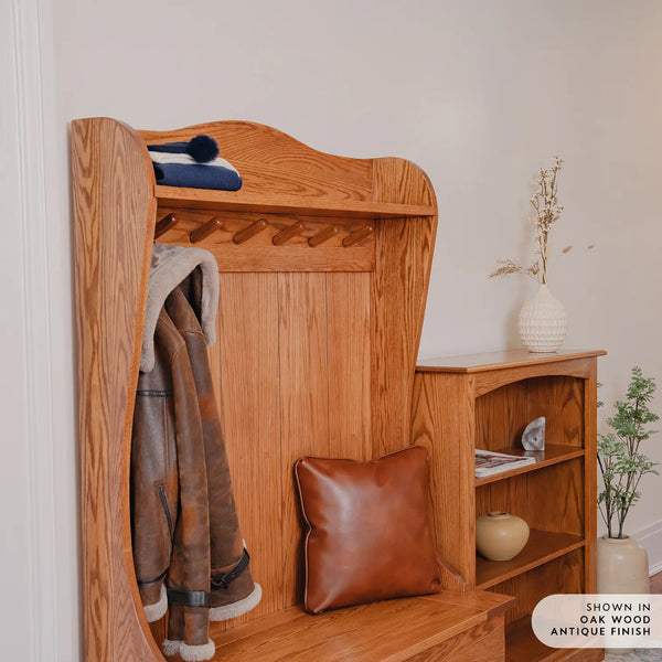 Foyer Bench with Shelf