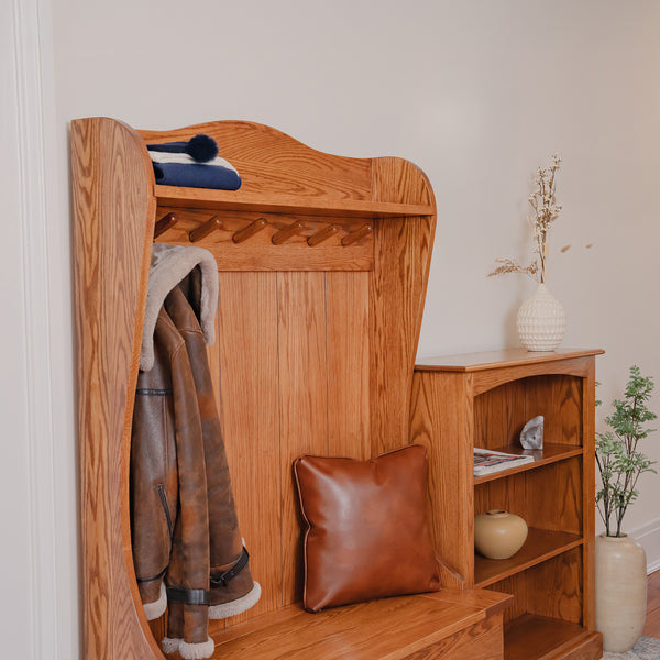 Foyer Bench with Shelf