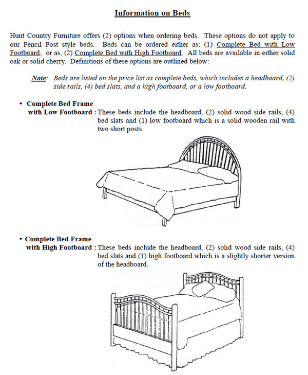 Queen Anne Bed With Low Footboard