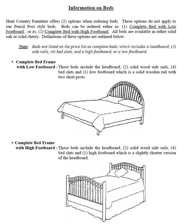 Mission Bed with High Footboard